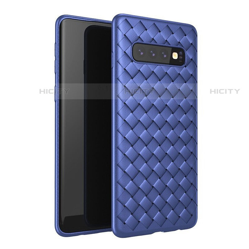 Funda Silicona Goma de Cuero Carcasa para Samsung Galaxy S10 5G Azul