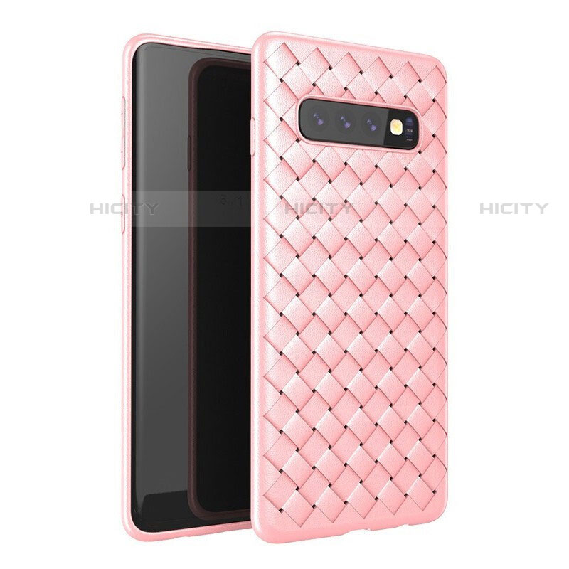 Funda Silicona Goma de Cuero Carcasa para Samsung Galaxy S10 5G Oro Rosa