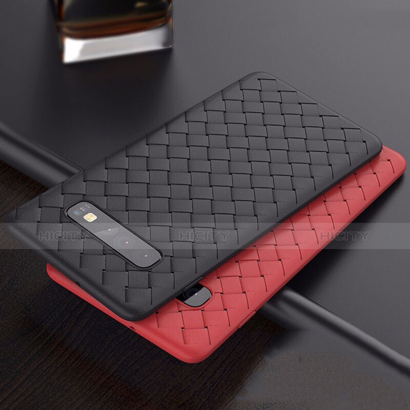 Funda Silicona Goma de Cuero Carcasa para Samsung Galaxy S10 Plus