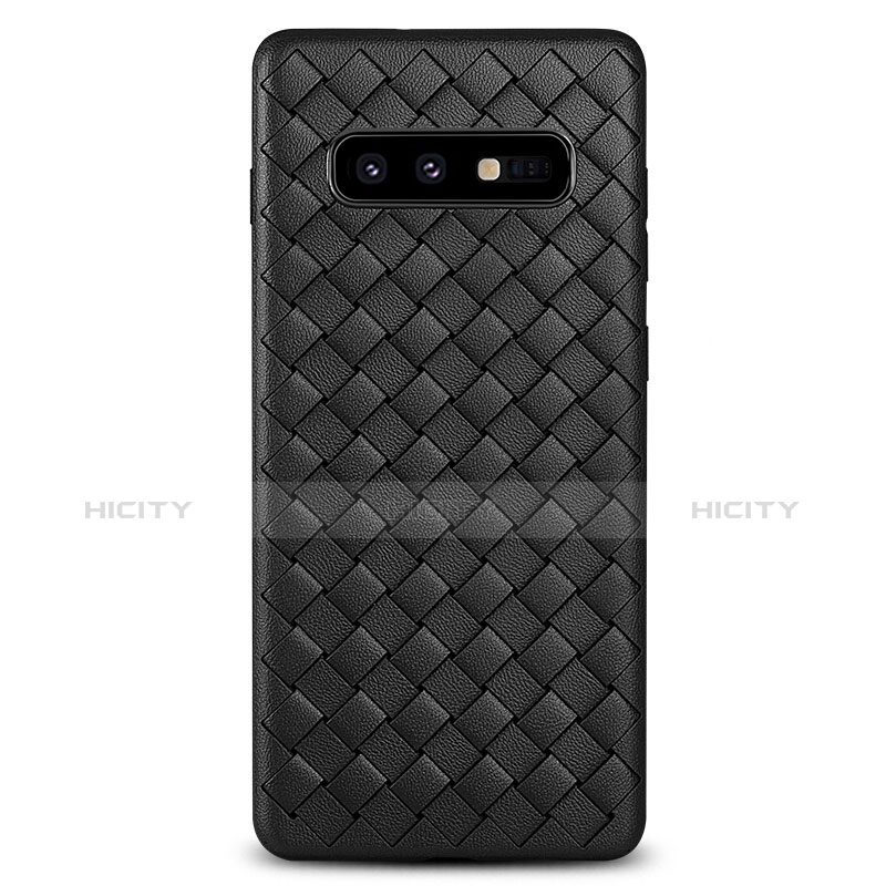 Funda Silicona Goma de Cuero Carcasa para Samsung Galaxy S10e Negro