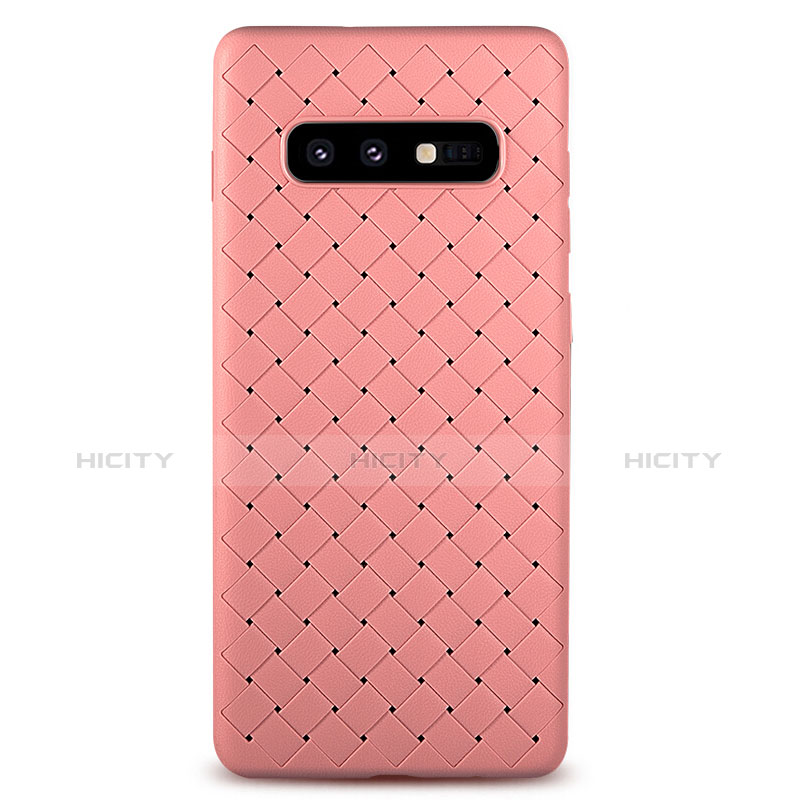 Funda Silicona Goma de Cuero Carcasa para Samsung Galaxy S10e Oro Rosa