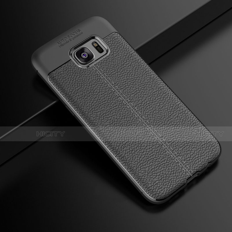 Funda Silicona Goma de Cuero Carcasa para Samsung Galaxy S7 Edge G935F