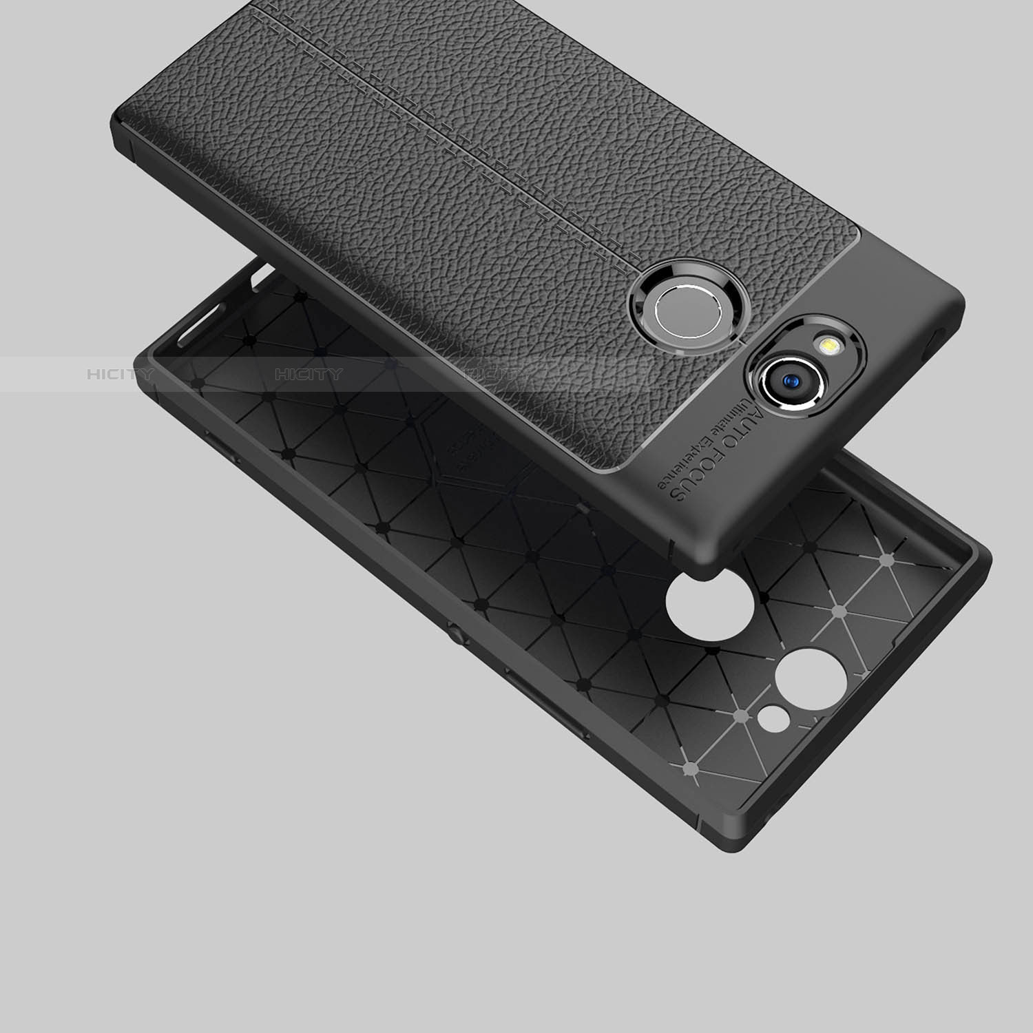 Funda Silicona Goma de Cuero Carcasa para Sony Xperia XA2