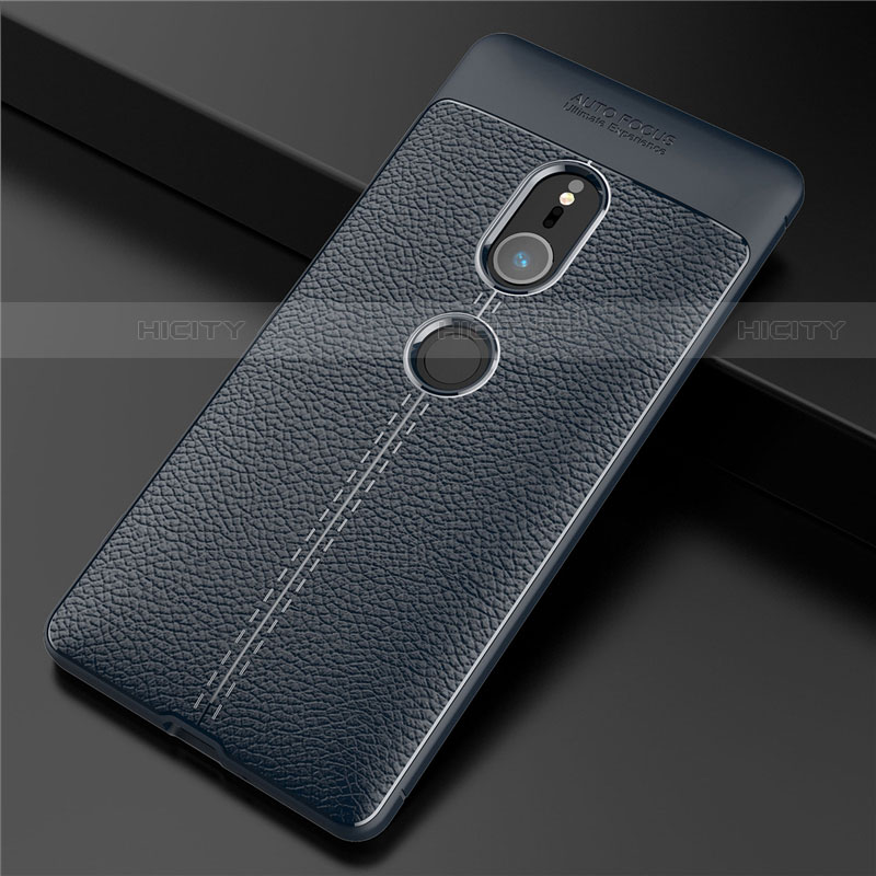 Funda Silicona Goma de Cuero Carcasa para Sony Xperia XZ2