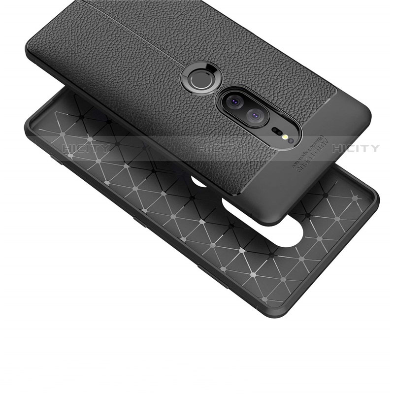 Funda Silicona Goma de Cuero Carcasa para Sony Xperia XZ2 Premium