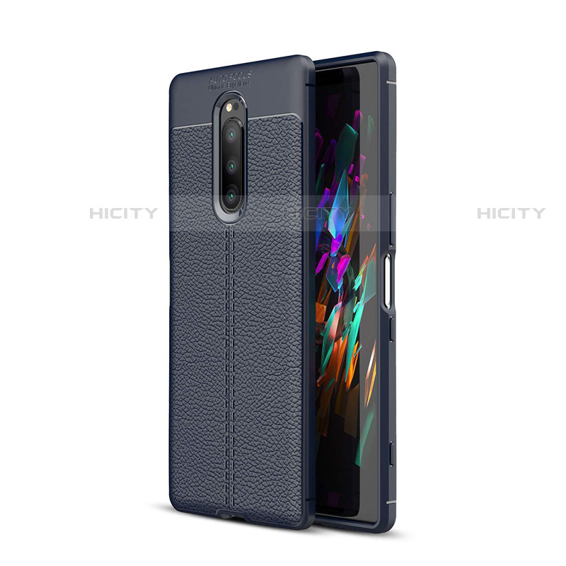 Funda Silicona Goma de Cuero Carcasa para Sony Xperia XZ4 Azul