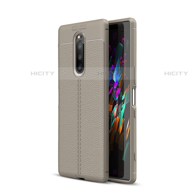 Funda Silicona Goma de Cuero Carcasa para Sony Xperia XZ4 Gris