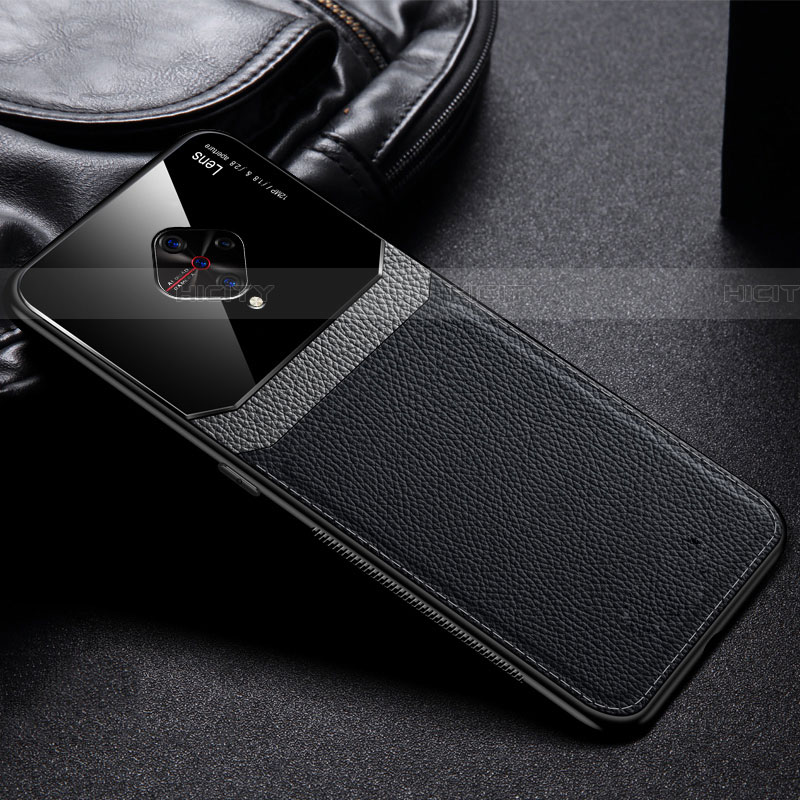 Funda Silicona Goma de Cuero Carcasa para Vivo X50 Lite Negro