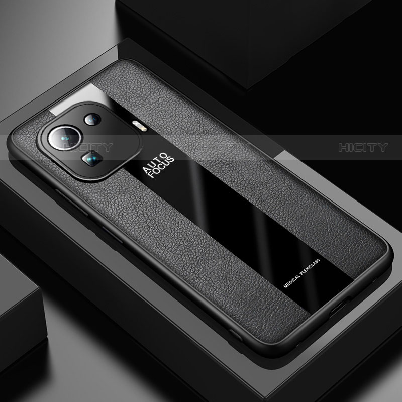 Funda Silicona Goma de Cuero Carcasa para Xiaomi Mi 11 Pro 5G Negro