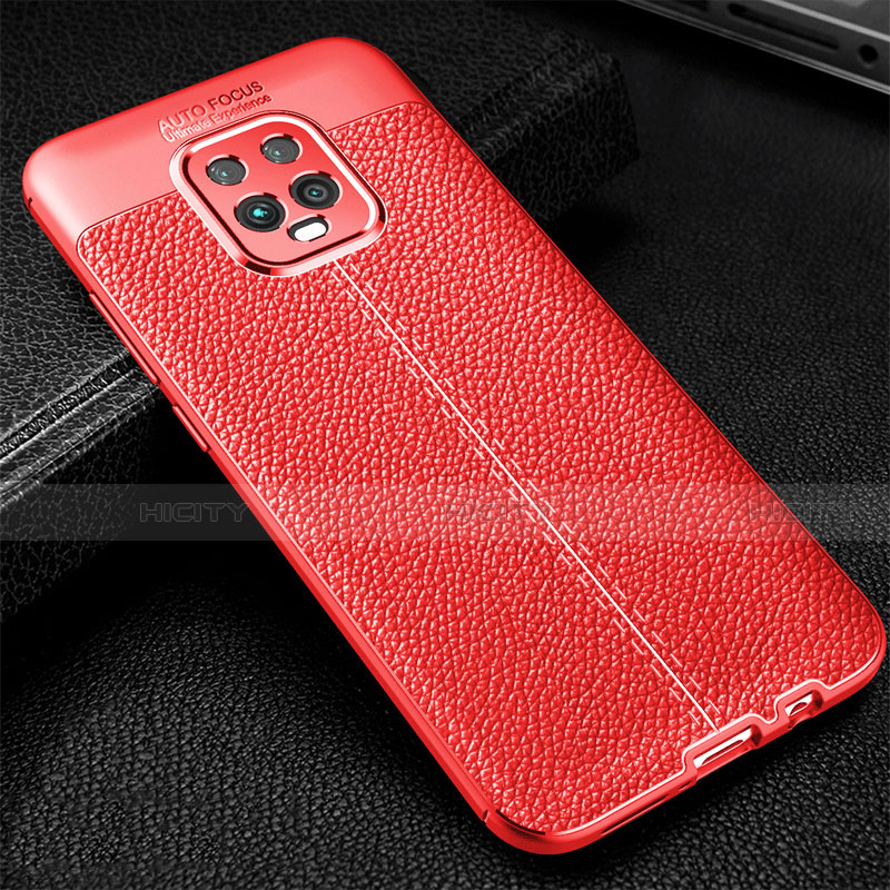 Funda Silicona Goma de Cuero Carcasa para Xiaomi Redmi 10X 5G Rojo