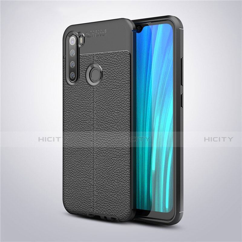 Funda Silicona Goma de Cuero Carcasa para Xiaomi Redmi Note 8 Negro