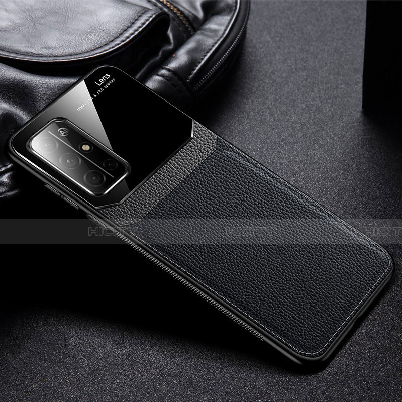 Funda Silicona Goma de Cuero Carcasa S01 para Huawei Honor 30S Negro