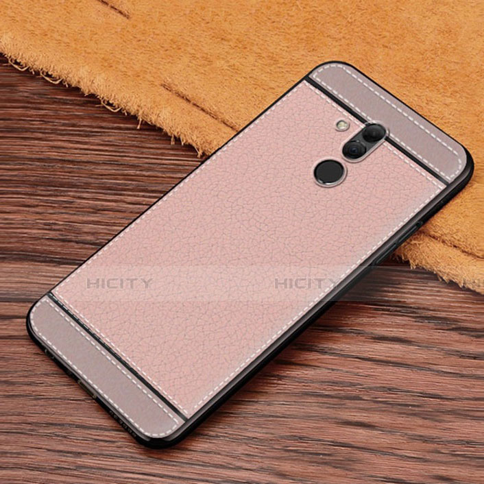 Funda Silicona Goma de Cuero Carcasa S01 para Huawei Mate 20 Lite Rosa