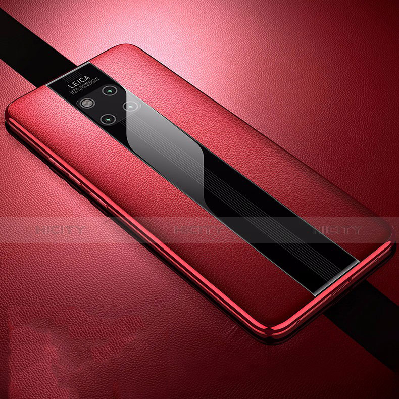 Funda Silicona Goma de Cuero Carcasa S01 para Huawei Mate 20 Pro Rojo