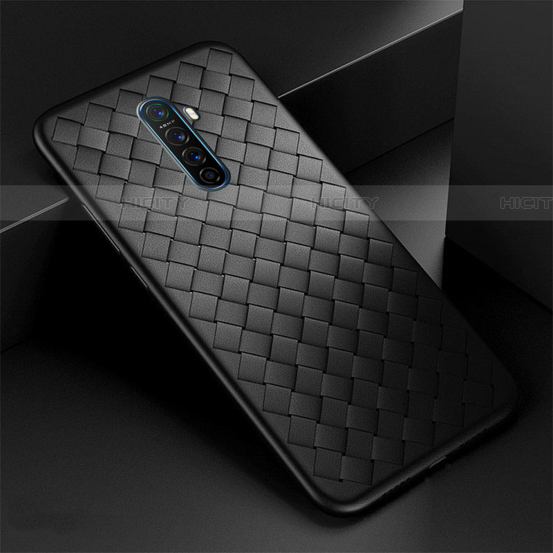 Funda Silicona Goma de Cuero Carcasa S01 para Realme X2 Pro Negro