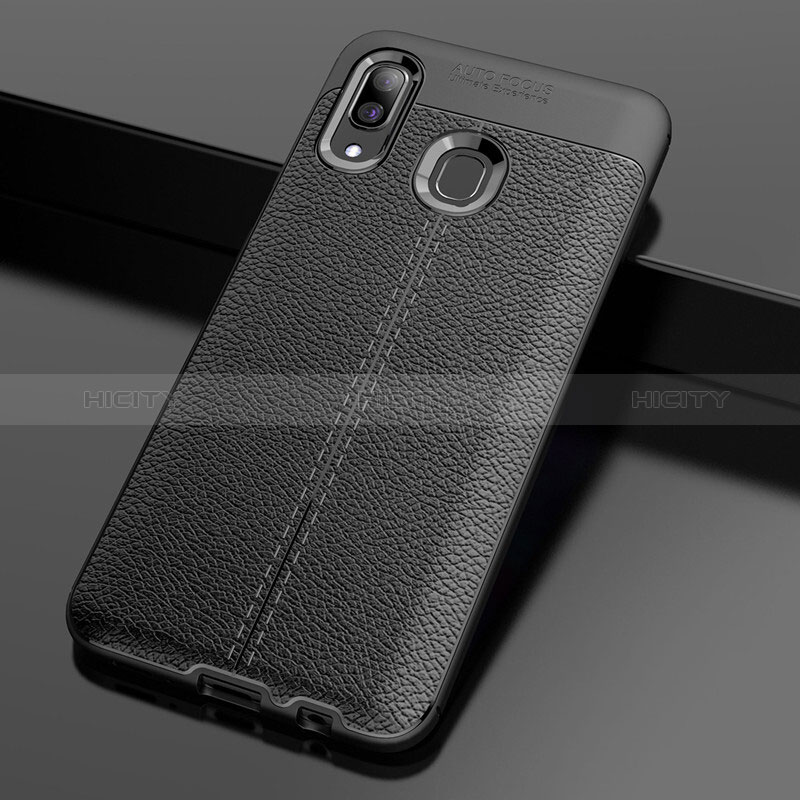 Funda Silicona Goma de Cuero Carcasa S01 para Samsung Galaxy A20