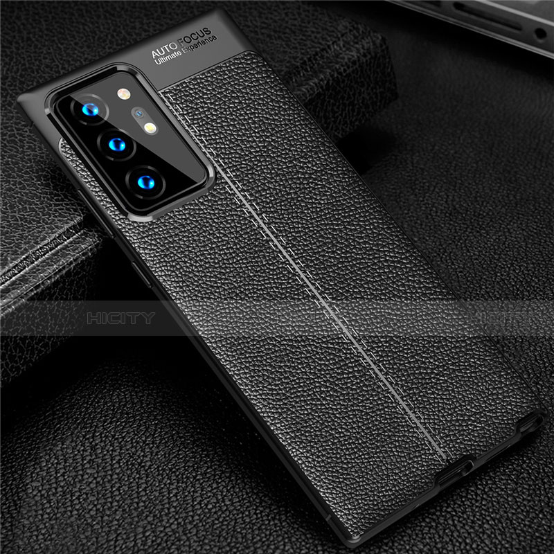 Funda Silicona Goma de Cuero Carcasa S01 para Samsung Galaxy Note 20 Ultra 5G Negro