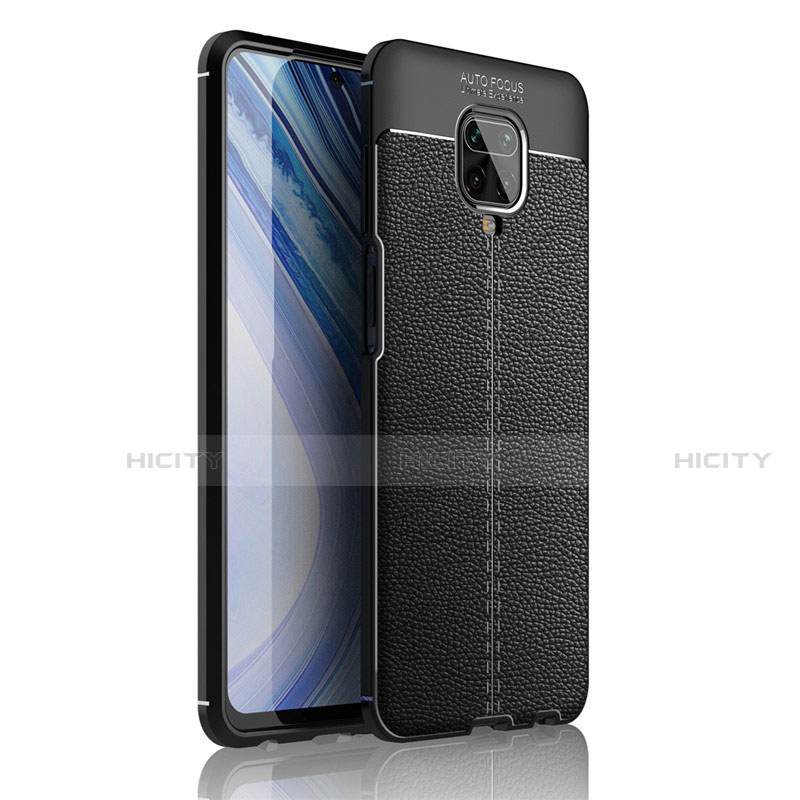 Funda Silicona Goma de Cuero Carcasa S01 para Xiaomi Poco M2 Pro Negro