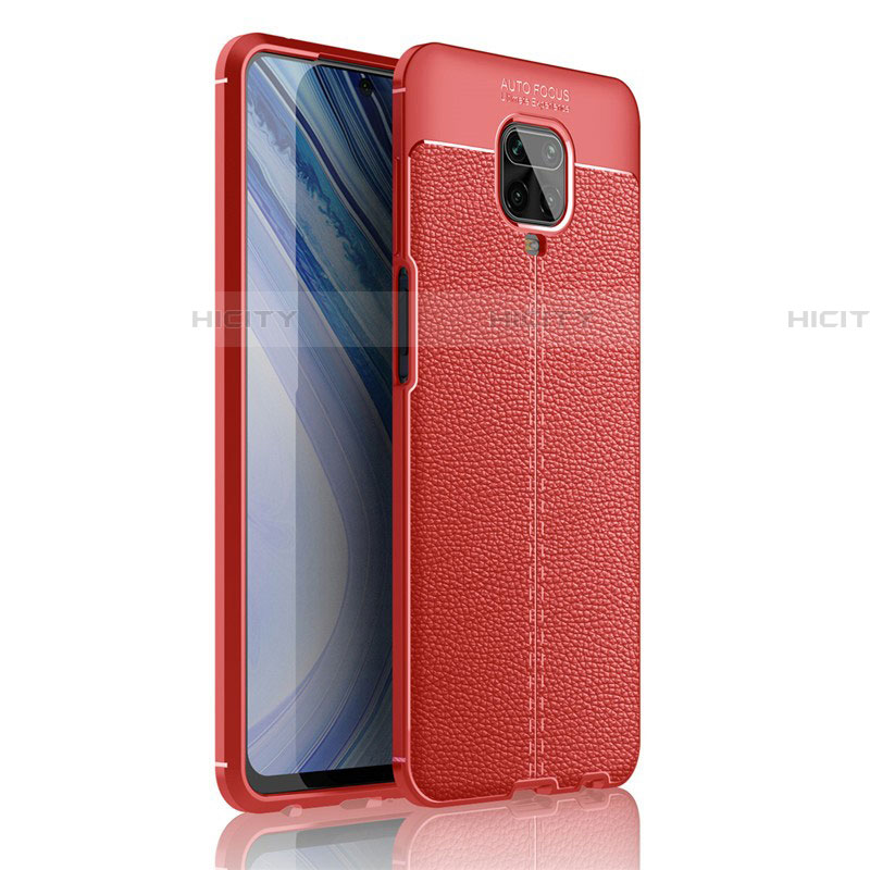 Funda Silicona Goma de Cuero Carcasa S01 para Xiaomi Redmi Note 9S Rojo