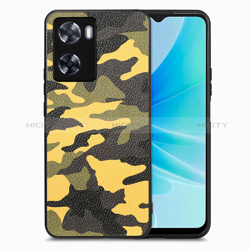 Funda Silicona Goma de Cuero Carcasa S01D para Oppo A77 4G