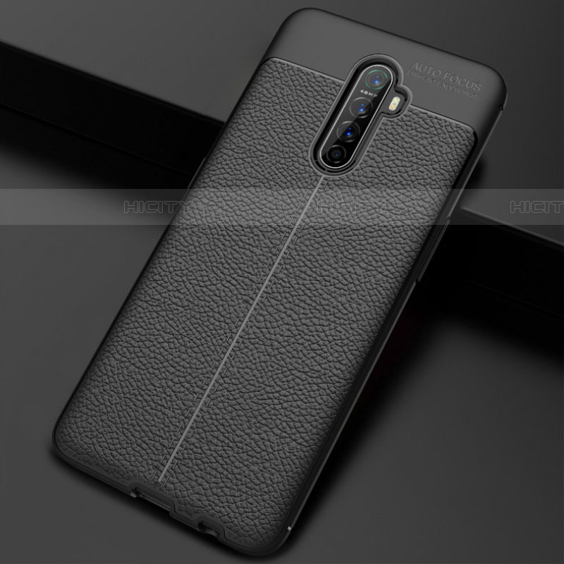 Funda Silicona Goma de Cuero Carcasa S02 para Realme X2 Pro Negro