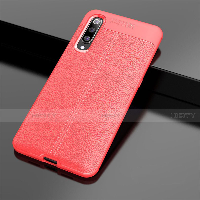 Funda Silicona Goma de Cuero Carcasa S02 para Xiaomi Mi 9 Pro Rojo