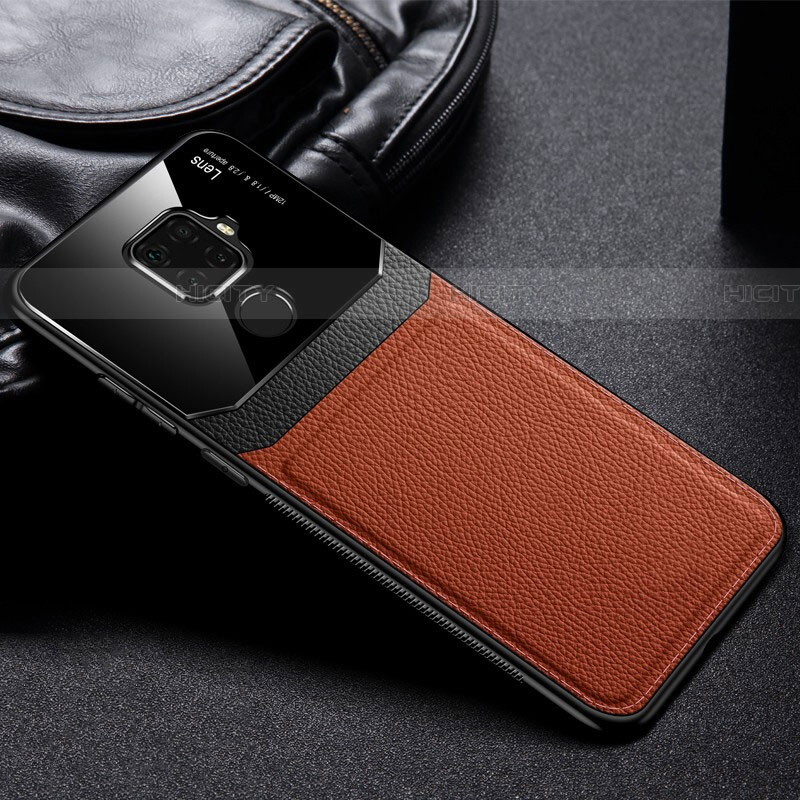 Funda Silicona Goma de Cuero Carcasa S03 para Huawei Mate 30 Lite Marron