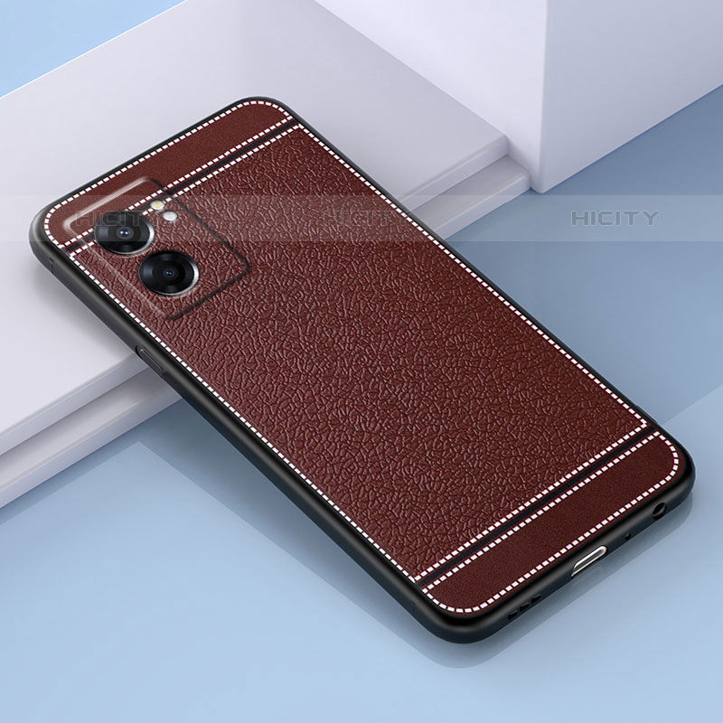 Funda Silicona Goma de Cuero Carcasa S03 para OnePlus Nord N300 5G Marron