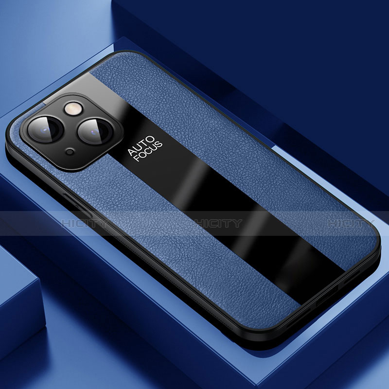 Funda Silicona Goma de Cuero Carcasa S04 para Apple iPhone 13 Mini Azul