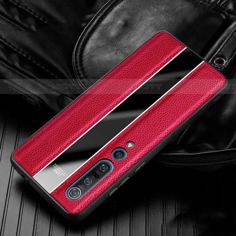 Funda Silicona Goma de Cuero Carcasa S05 para Xiaomi Mi 10 Pro Rojo