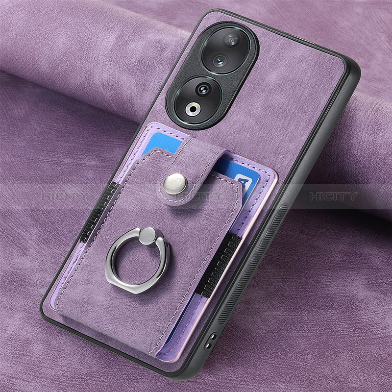 Funda Silicona Goma de Cuero Carcasa SD1 para Huawei Honor 90 5G Purpura Claro