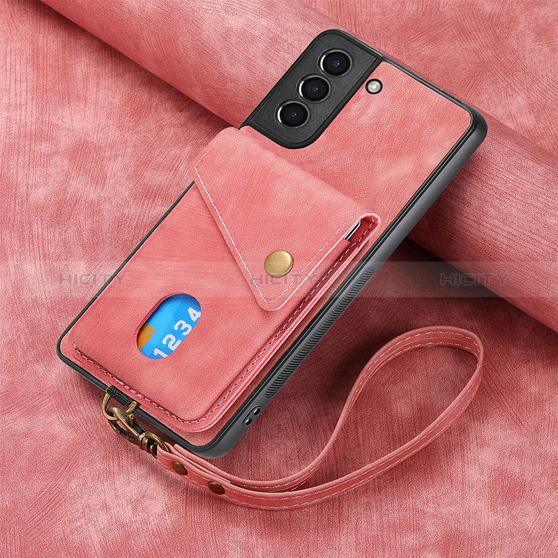 Funda Silicona Goma de Cuero Carcasa SD1 para Samsung Galaxy S22 5G Rosa