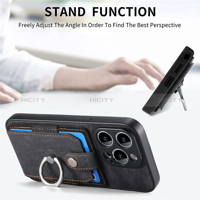 Funda Silicona Goma de Cuero Carcasa SD11 para Apple iPhone 13 Pro