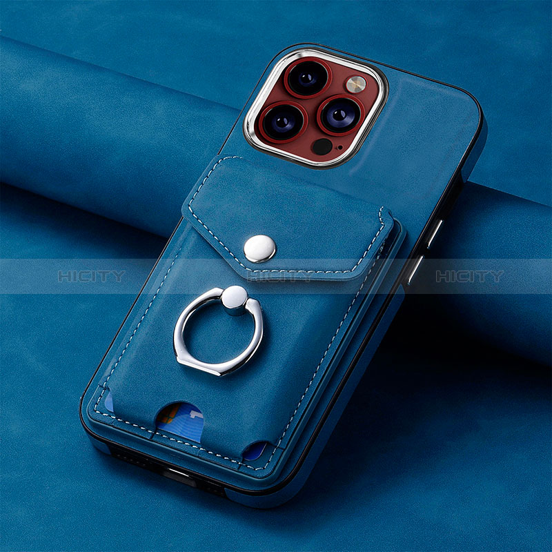 Funda Silicona Goma de Cuero Carcasa SD15 para Apple iPhone 14 Pro Max Azul