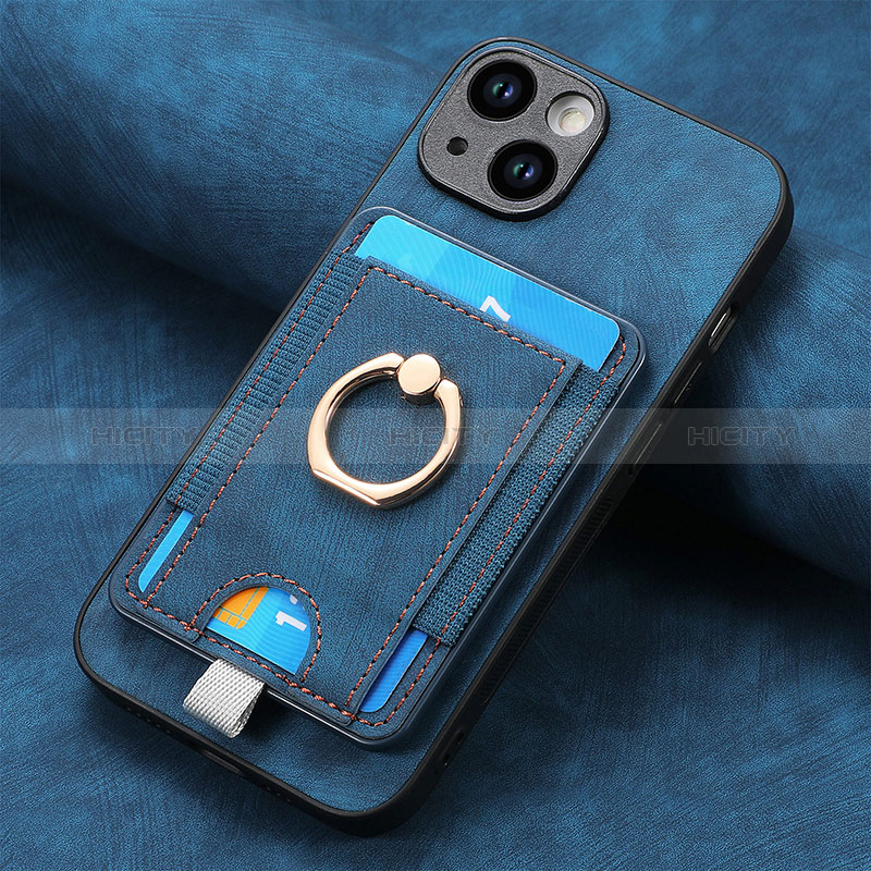 Funda Silicona Goma de Cuero Carcasa SD2 para Apple iPhone 14 Plus Azul