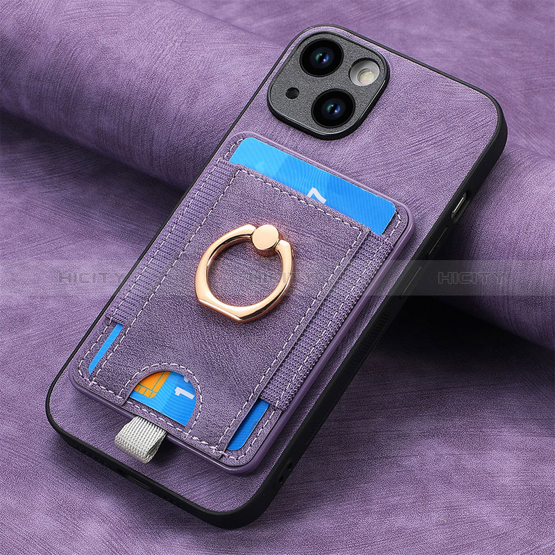 Funda Silicona Goma de Cuero Carcasa SD2 para Apple iPhone 14 Plus Purpura Claro