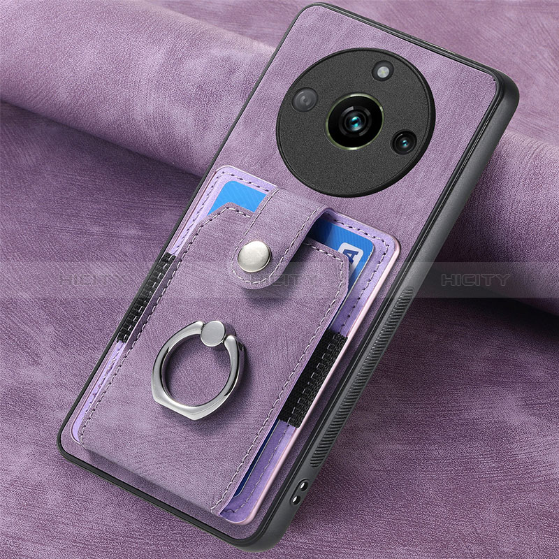 Funda Silicona Goma de Cuero Carcasa SD2 para Realme 11 Pro 5G Purpura Claro