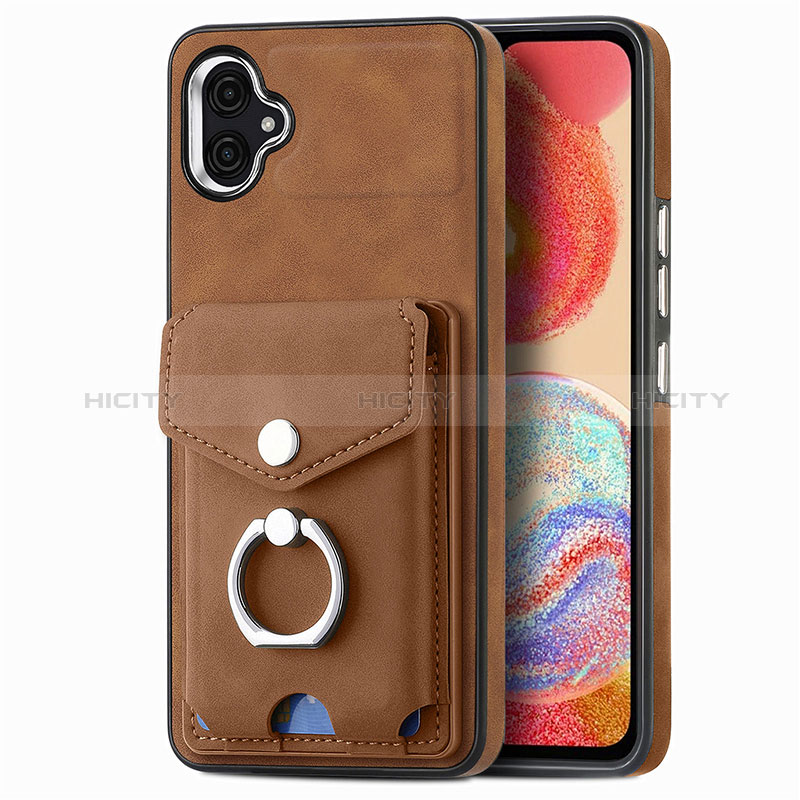 Funda Silicona Goma de Cuero Carcasa SD3 para Samsung Galaxy A04E Marron