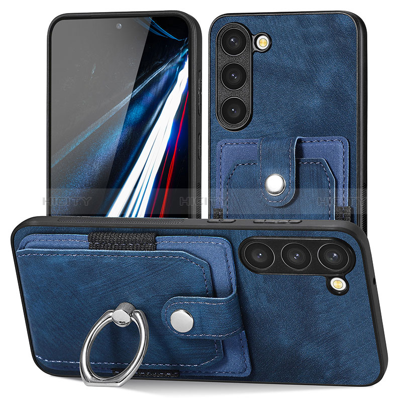 Funda Silicona Goma de Cuero Carcasa SD5 para Samsung Galaxy S22 Plus 5G Azul