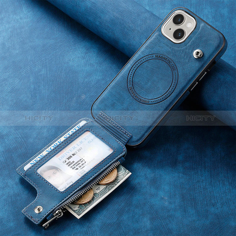 Funda Silicona Goma de Cuero Carcasa SD9 para Apple iPhone 13 Azul