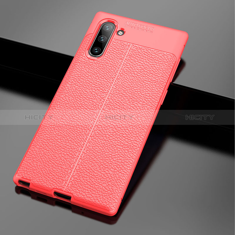 Funda Silicona Goma de Cuero Carcasa WL1 para Samsung Galaxy Note 10 5G Rojo
