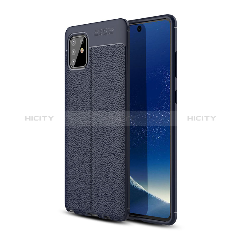 Funda Silicona Goma de Cuero Carcasa WL1 para Samsung Galaxy Note 10 Lite Azul