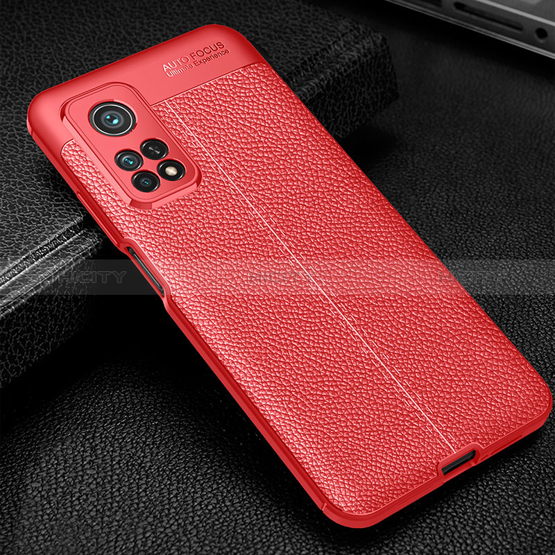 Funda Silicona Goma de Cuero Carcasa WL2 para Xiaomi Mi 10T 5G Rojo