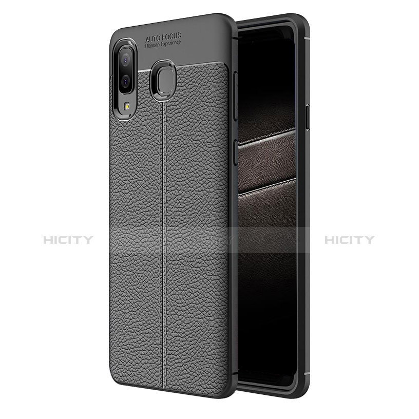 Funda Silicona Goma de Cuero K01 para Samsung Galaxy A9 Star SM-G8850 Negro