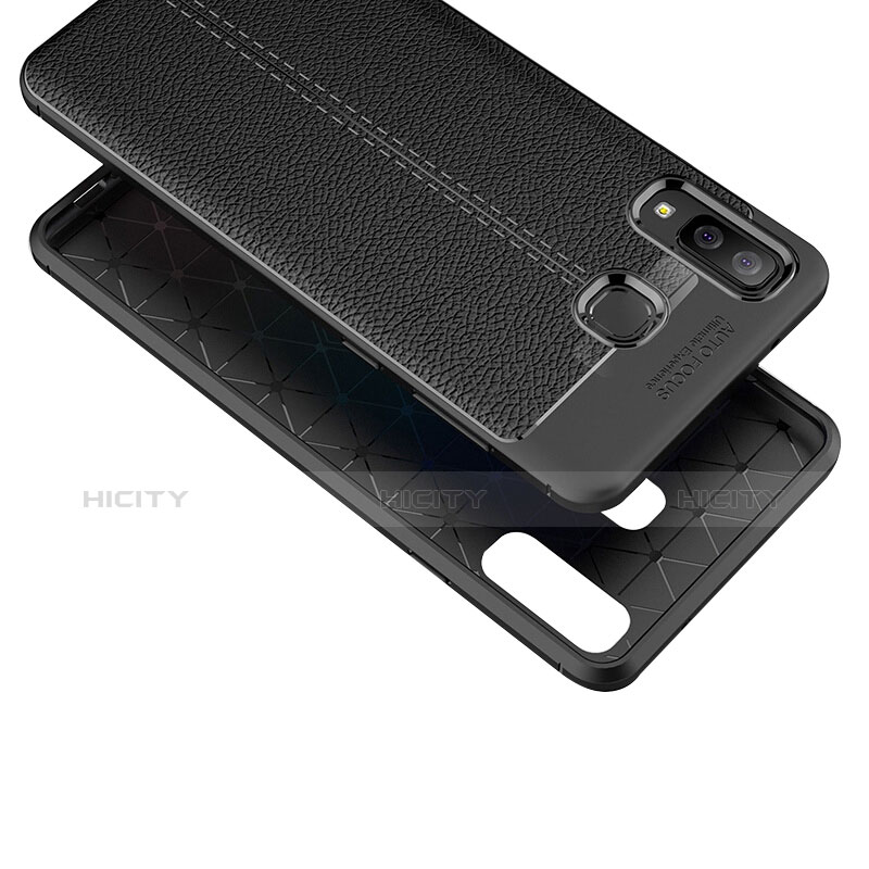 Funda Silicona Goma de Cuero K01 para Samsung Galaxy A9 Star SM-G8850 Negro