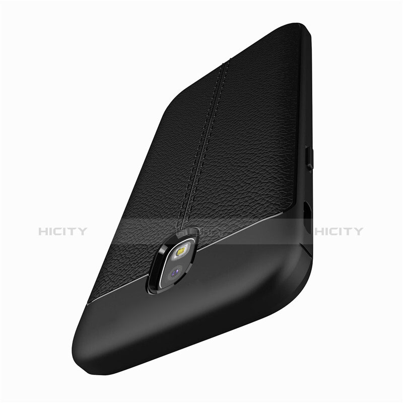 Funda Silicona Goma de Cuero K01 para Samsung Galaxy J5 (2017) SM-J750F Negro