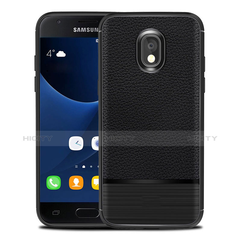 Funda Silicona Goma de Cuero para Samsung Galaxy J5 Pro (2017) J530Y Negro