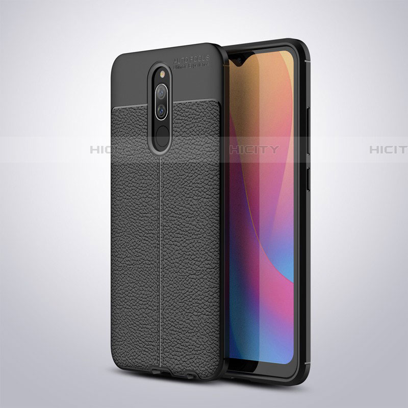 Funda Silicona Goma de Cuero para Xiaomi Redmi 8 Negro