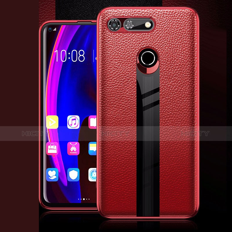 Funda Silicona Goma de Cuero Q01 para Huawei Honor V20 Rojo