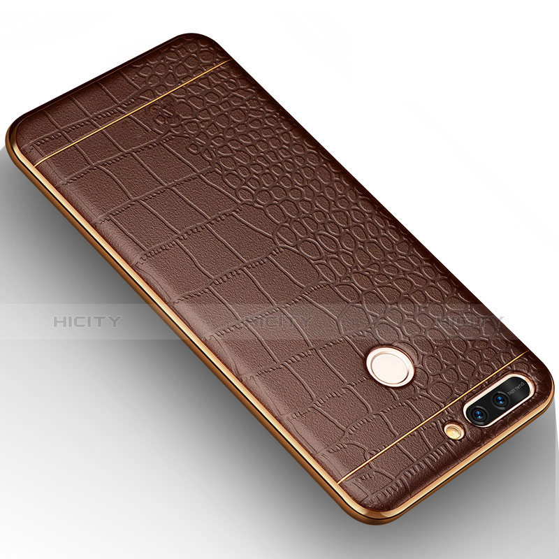 Funda Silicona Goma de Cuero W01 para Huawei Honor 8 Pro Marron